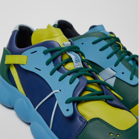 Twins Multicolored leather and textile sneakers for women - Picture 5 of 5